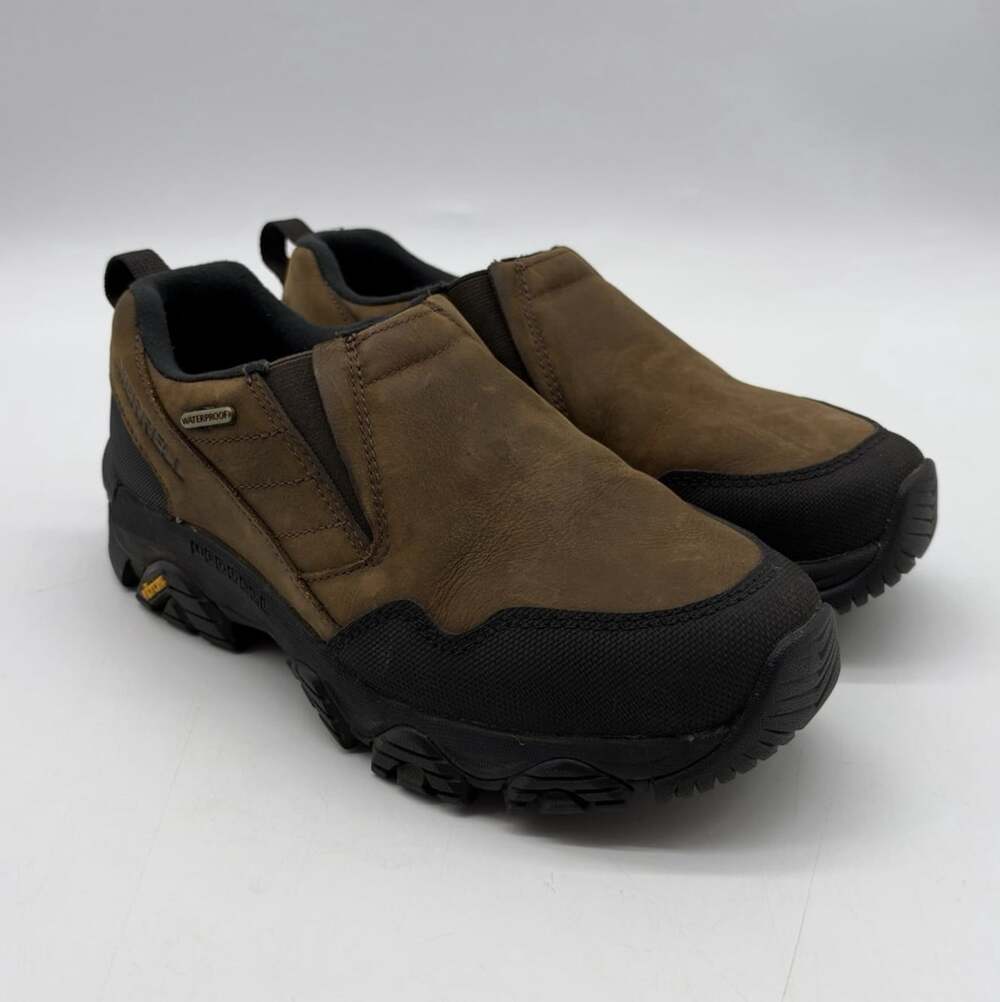 Merrell Coldpack 3 Thermo Moc Earth Leather Waterproof Shoes Men's Size 7W Wide